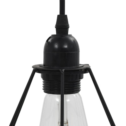 Plafonnier Avec Design De Diamant Noir 3 Ampoules E27