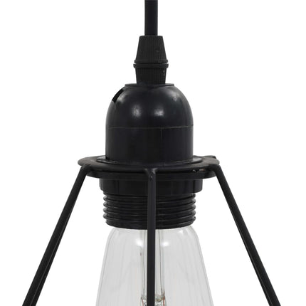 Plafonnier Avec Design De Diamant Noir 3 Ampoules E27