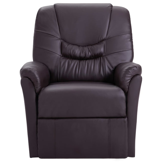 Fauteuil De Massage Inclinable Marron Similicuir