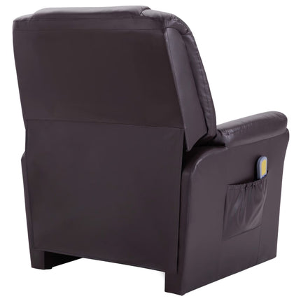 Fauteuil De Massage Inclinable Marron Similicuir