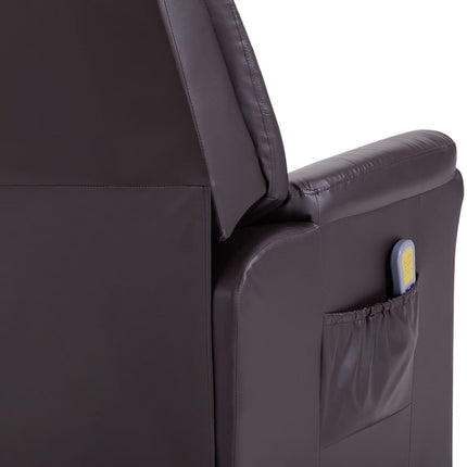 Fauteuil De Massage Inclinable Marron Similicuir