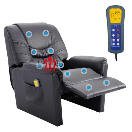 Fauteuil De Massage Inclinable Marron Similicuir