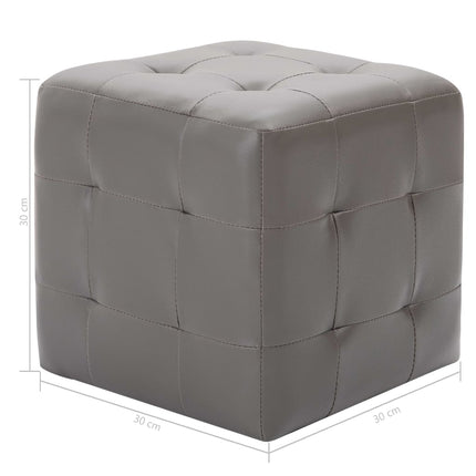 2 Pcs Tables De Chevet 30X30X30 Cm Similicuir