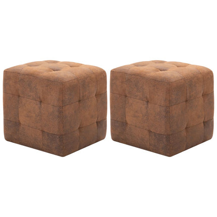 Tables De Chevet 2 Pcs 30X30X30 Cm Similicuir Daim