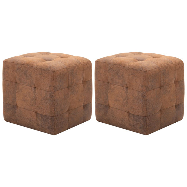 Tables De Chevet 2 Pcs 30X30X30 Cm Similicuir Daim