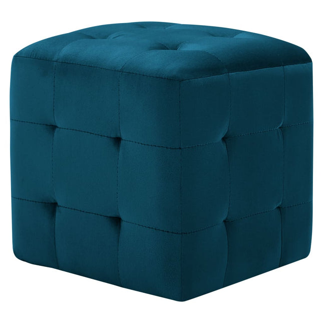 2 Pcs Tables De Chevet 30X30X30 Cm Tissu Velours