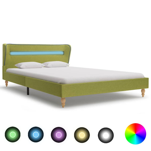 Cadre De Lit Avec Led Sans Matelas Tissu