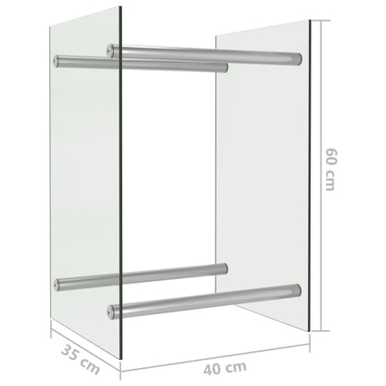 Portant De Bois De Chauffage 40X35X60 Cm Verre