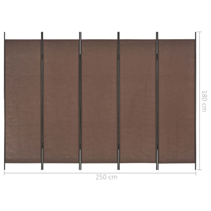 Cloison De Séparation 5 Panneaux 250 X 180 Cm