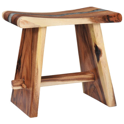 Tabouret Bois De Suar Solide Et Polyrésine