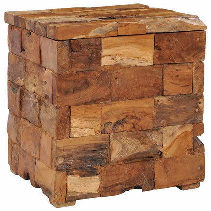Tabouret De Rangement Bois De Teck Massif