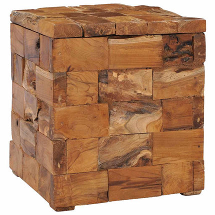 Tabouret De Rangement Bois De Teck Massif