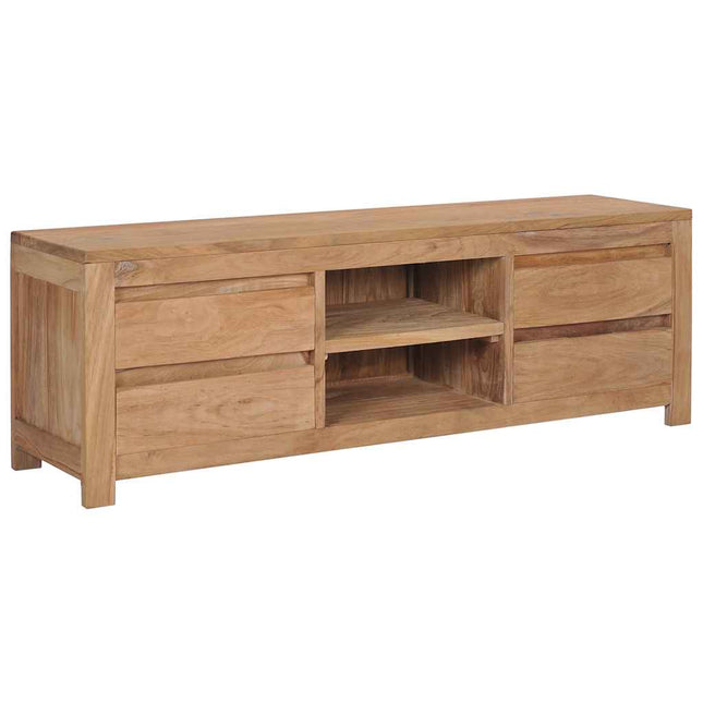 Meuble Tv 115X30X40 Cm Bois De Teck Massif