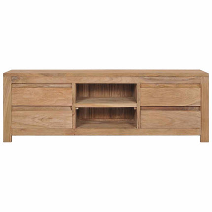 Meuble Tv 115X30X40 Cm Bois De Teck Massif