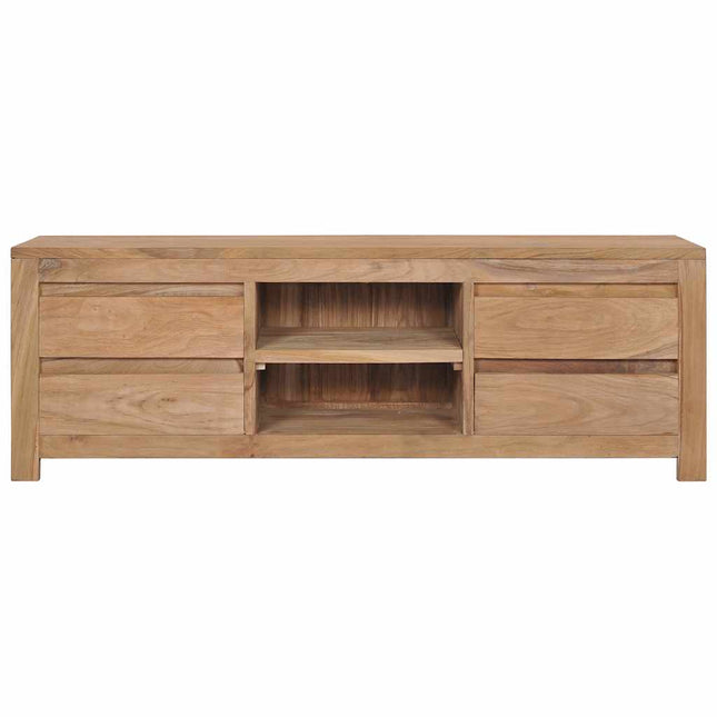 Meuble Tv 115X30X40 Cm Bois De Teck Massif