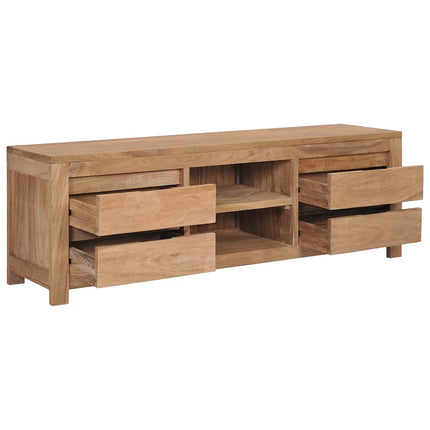 Meuble Tv 115X30X40 Cm Bois De Teck Massif