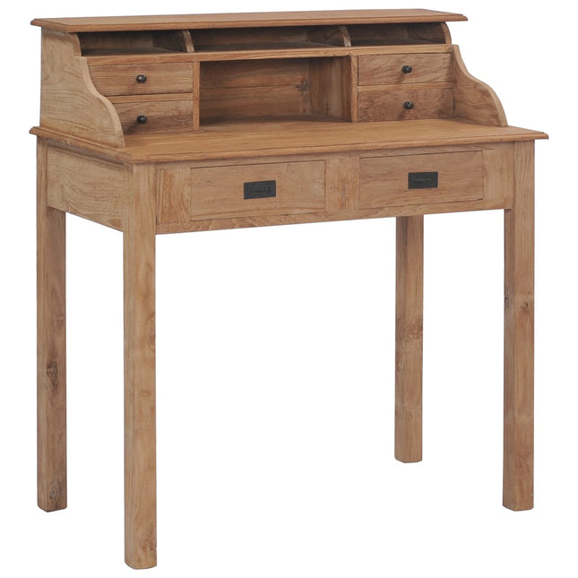 Bureau 90X50X100 Cm Bois De Teck Solide