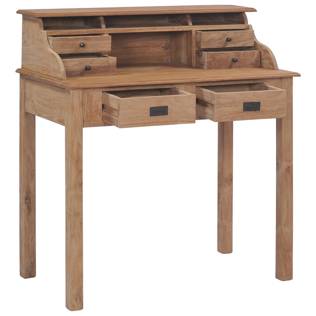 Bureau 90X50X100 Cm Bois De Teck Solide