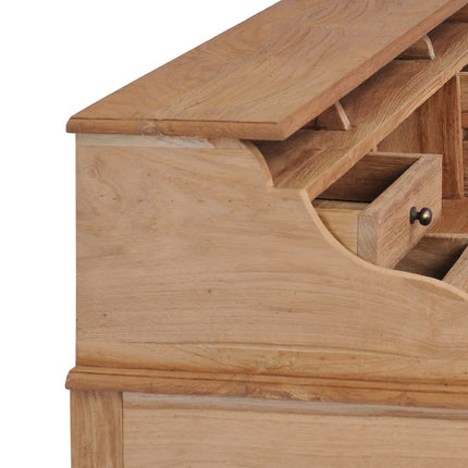 Bureau 90X50X100 Cm Bois De Teck Solide