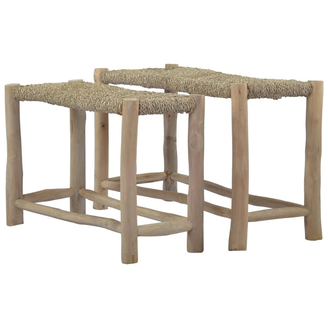Bancs Lot De 2 Marron Posidonie
