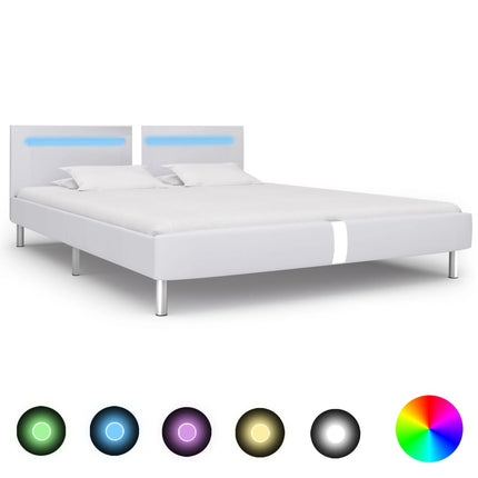 Cadre De Lit Avec Led Sans Matelas Similicuir