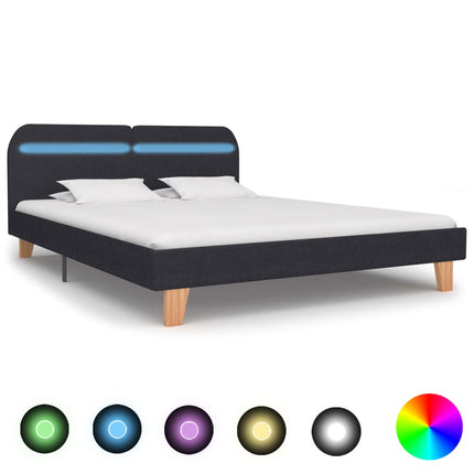 Cadre De Lit Avec Led Tissu