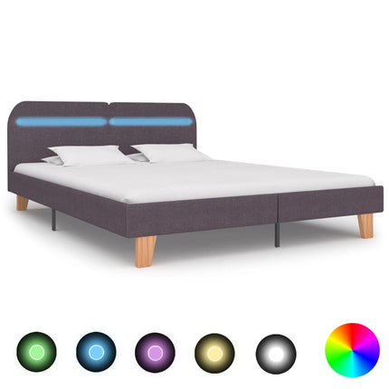 Cadre De Lit Avec Led Tissu