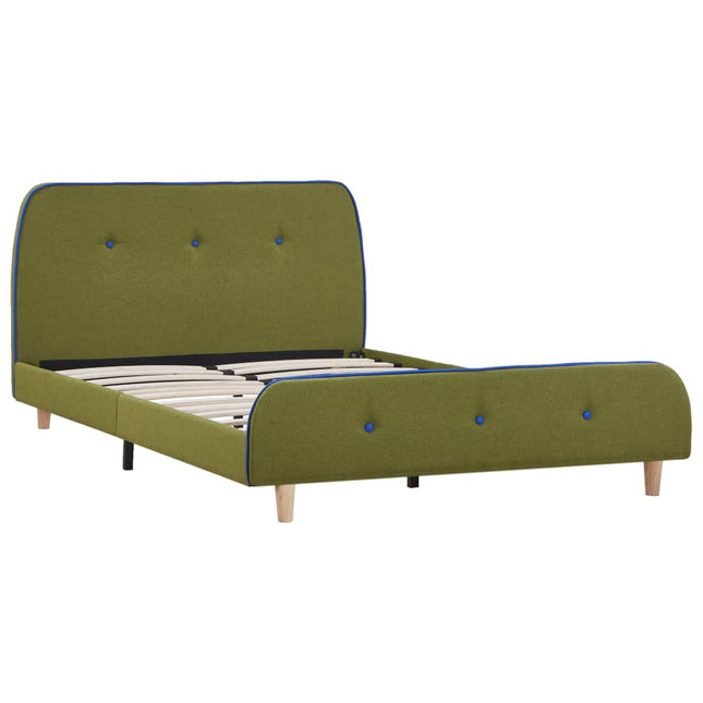 Cadre De Lit Sans Matelas Vert Tissu 120X200 Cm