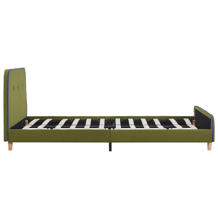 Cadre De Lit Sans Matelas Vert Tissu 120X200 Cm