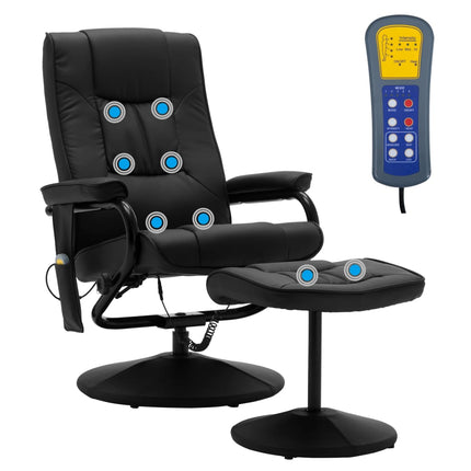 Fauteuil De Massage Avec Repose-Pied Similicuir