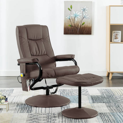 Fauteuil De Massage Avec Repose-Pied Similicuir