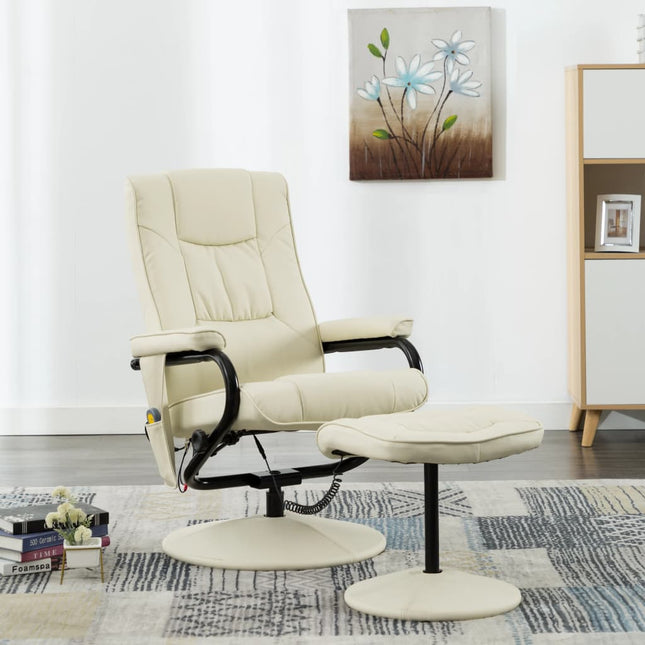 Fauteuil De Massage Avec Repose-Pied Similicuir