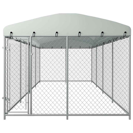 Chenil Extérieur Avec Toit Pour Chiens 7,6X3,8X2,3 M