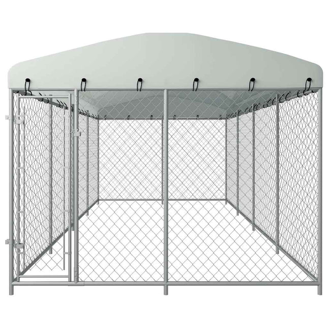 Chenil Extérieur Avec Toit Pour Chiens 7,6X3,8X2,3 M