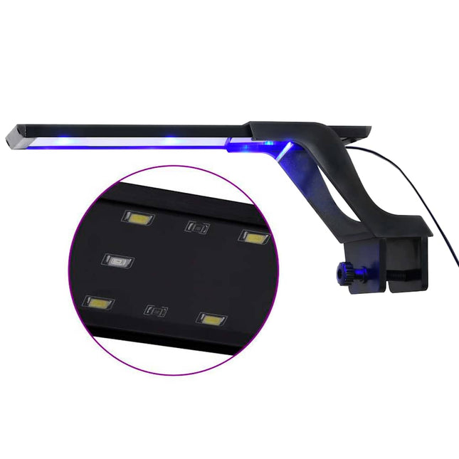 Lampe À Led D'aquarium Avec Pince Bleu Et Blanc