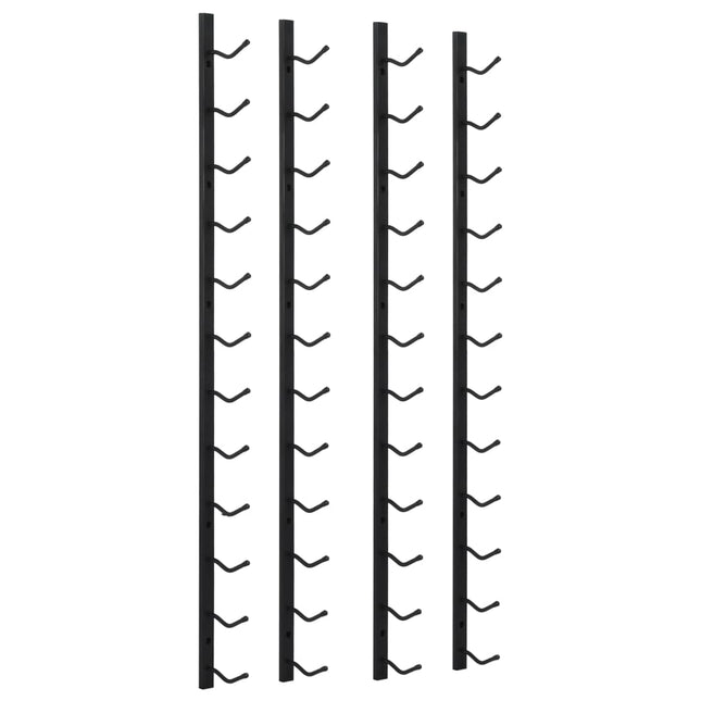 Casiers À Bouteilles Mural Pour 12 Bouteilles 2 Pcs Fer Noir