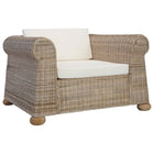 Fauteuil Avec Coussins Rotin Naturel