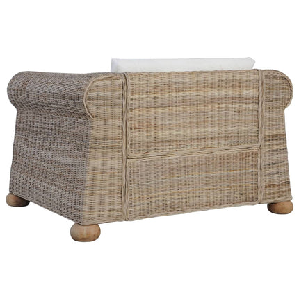 Fauteuil Avec Coussins Rotin Naturel