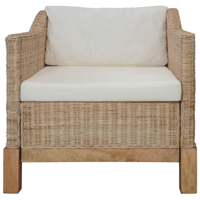 Fauteuil Avec Coussins Rotin Naturel