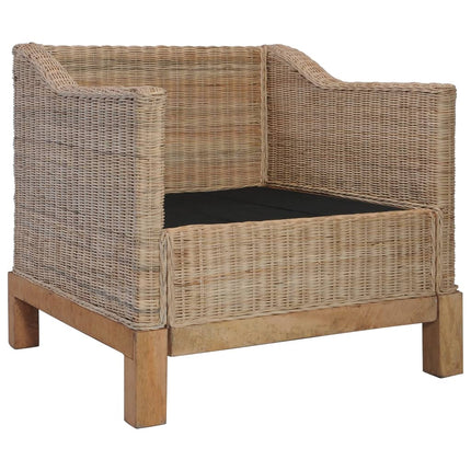Fauteuil Avec Coussins Rotin Naturel