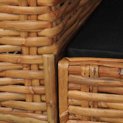 Fauteuil Avec Coussins Marron Rotin Naturel