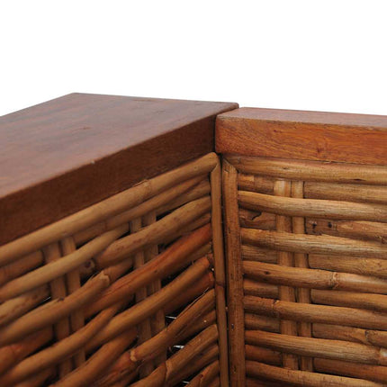Fauteuil Avec Coussins Marron Rotin Naturel