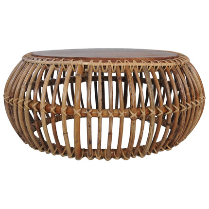 Tables Basses 2 Pcs Rotin Naturel