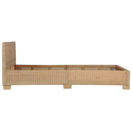 Cadre De Lit Avec Tête De Lit Sans Matelas Rotin Véritable