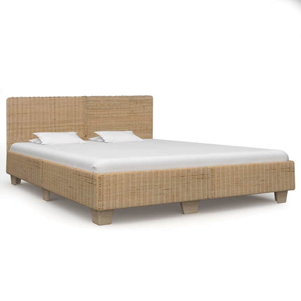 Cadre De Lit Avec Tête De Lit Sans Matelas Rotin Véritable