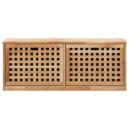 Banc De Rangement De Chaussures 94X20X38Cm Bois Massif De Noyer 38 Cm