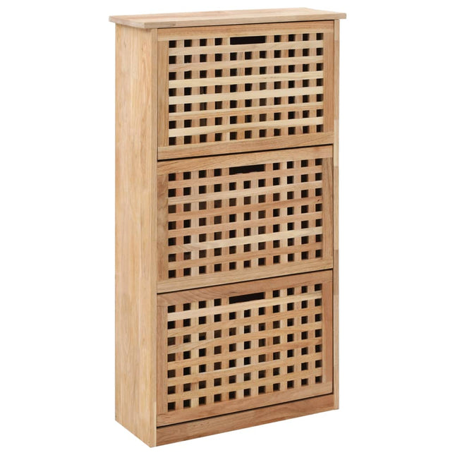 Armoire À Chaussures 55X20X Bois De Noyer Massif 104 Cm