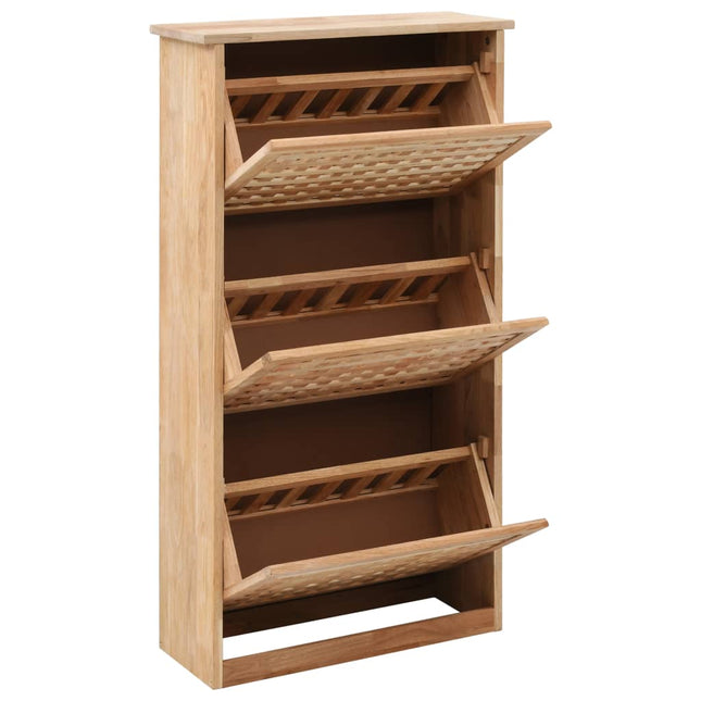 Armoire À Chaussures 55X20X Bois De Noyer Massif 104 Cm