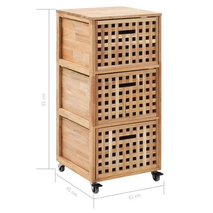 Armoire De Salle De Bains 41X41X91 Cm Bois De Noyer Massif