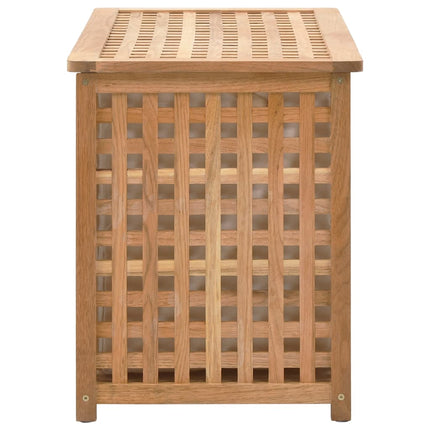 Coffre De Blanchisserie 77,5X37,5X46,5 Cm Bois Massif De Noyer